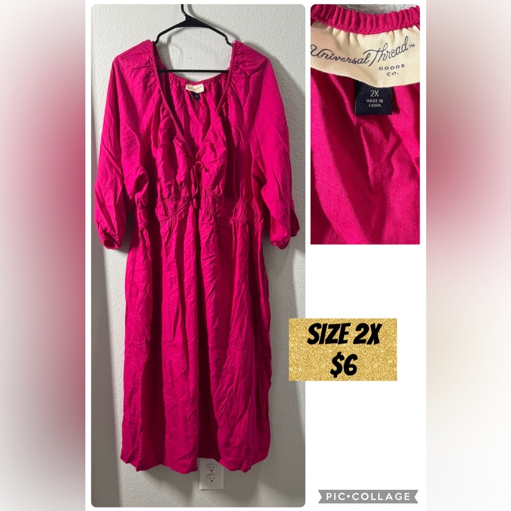 Vibrant Pink Dress Size 2X